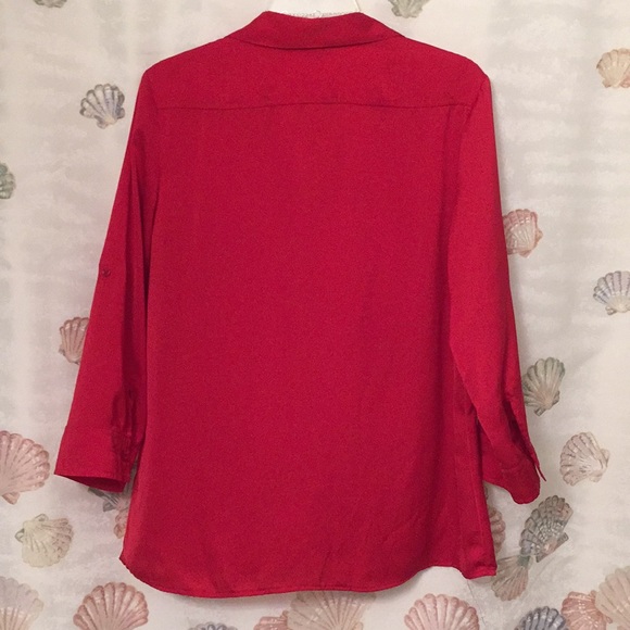 Red Button Down Top by Apt 9 Large - Picture 2 of 8